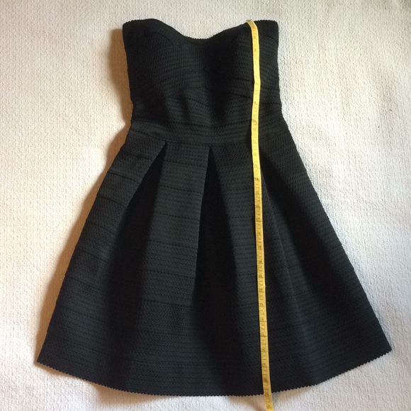 Express Strapless Stretchy Black Textured Dress XS - Picture 5 of 12